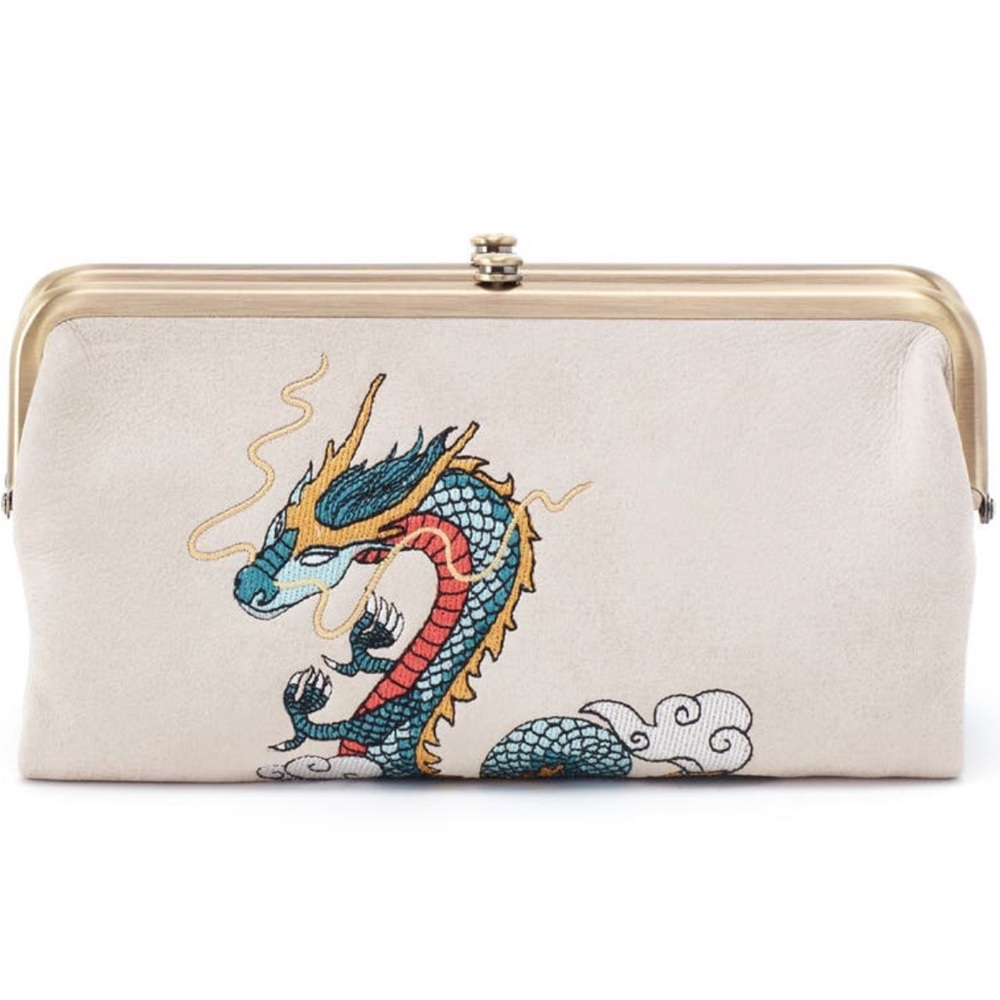 NWT HOBO Pebble Lauren Dragon Clutch Wallet